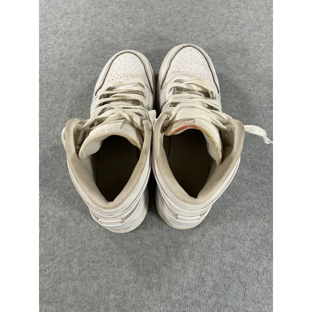 Nike Air Jordan 1 Mid Triple White 554725-126 Youth 7Y Womens 8.5 High Top